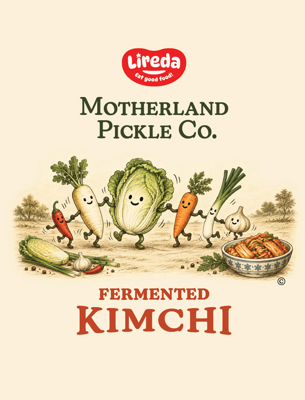 Fermented Kimchi label artwork