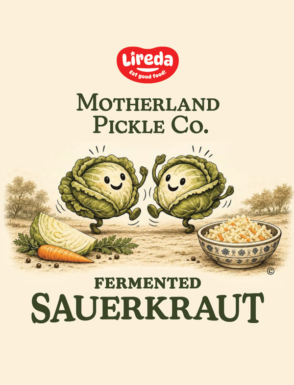 Fermented Sauerkraut label artwork